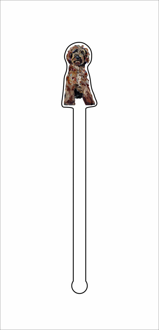 CMS-1395-C4 Goldendoodle Red Stirrer | 0.125Acrylic Stirrer | Case of 4