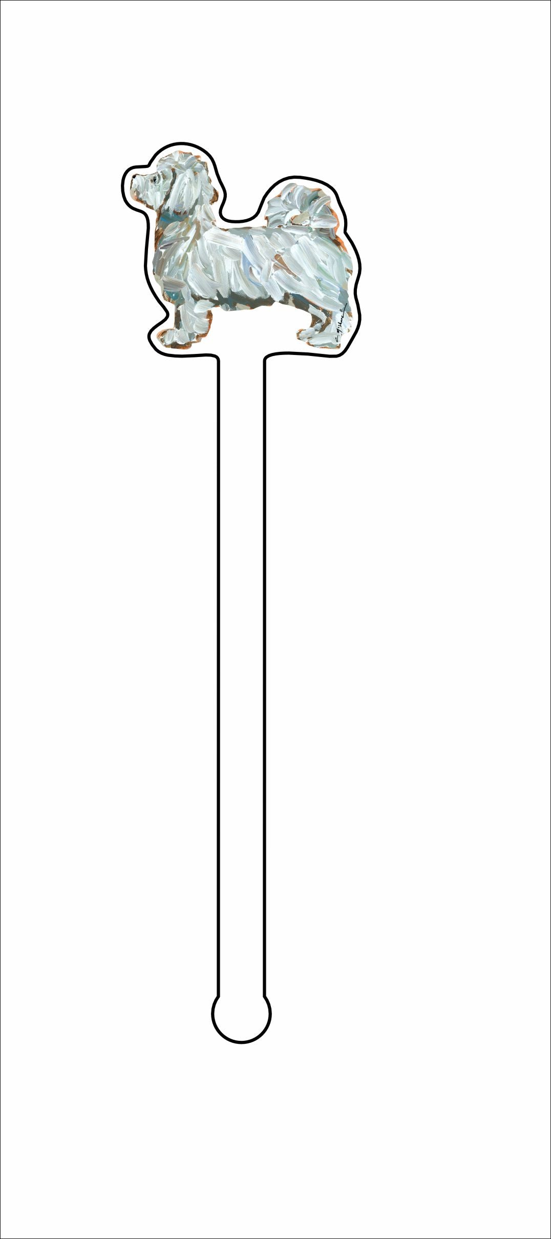 CMS-1408-C4 Maltese Short Hair Stirrer | 0.125Acrylic Stirrer | Case of 4