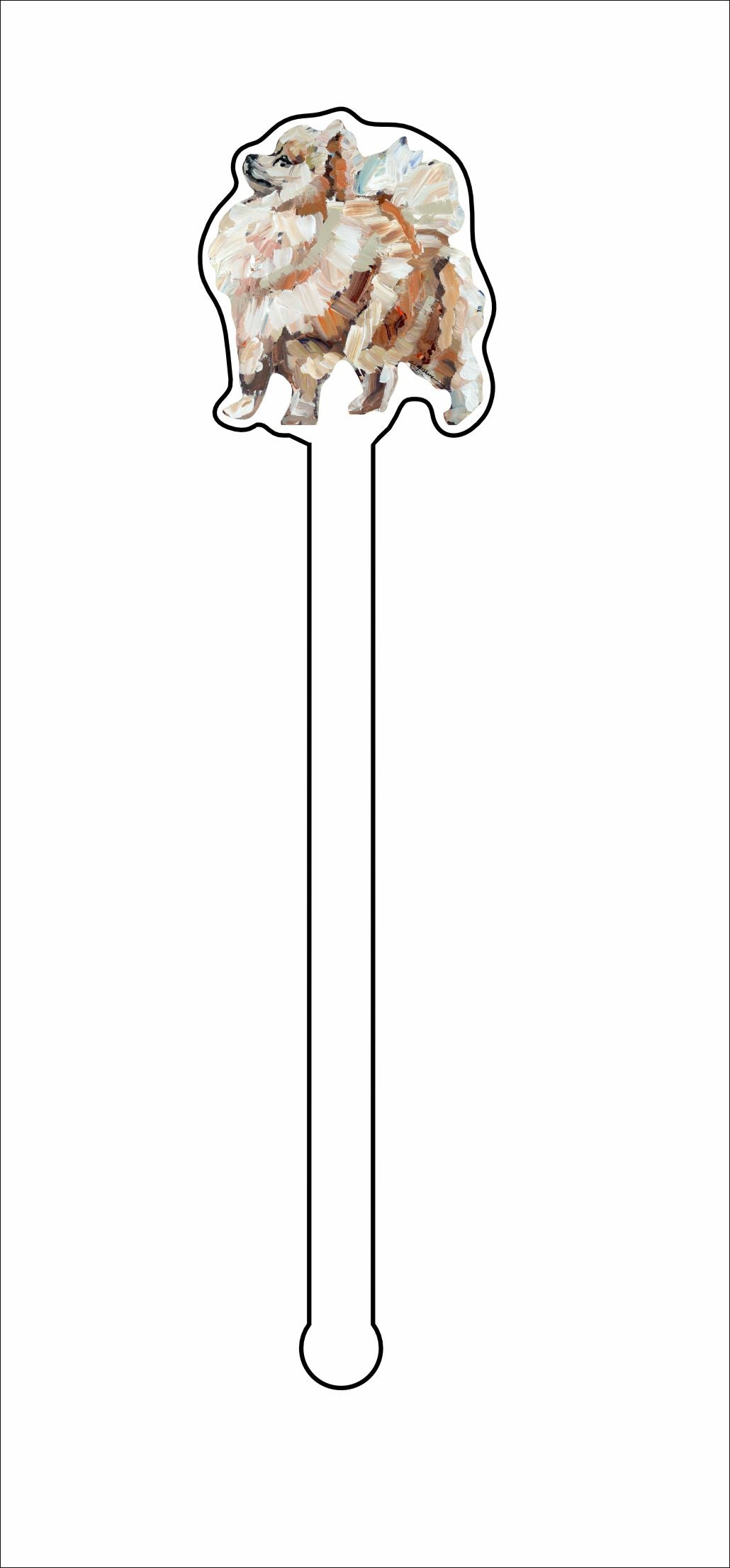 CMS-1415-C4 Pomeranian Apricot Stirrer | 0.125Acrylic Stirrer | Case of 4