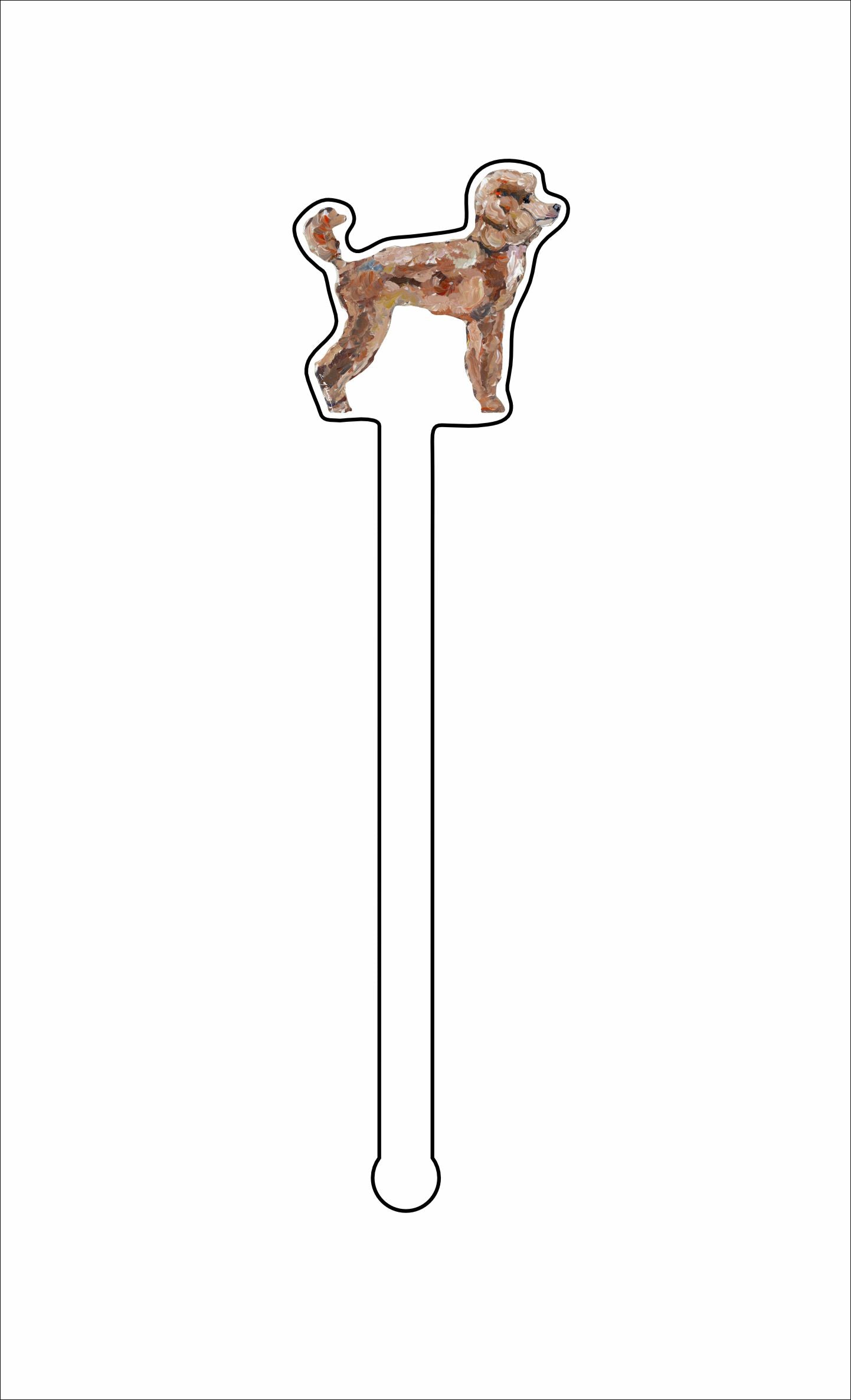 CMS-1417-C4 Poodle Apricot Stirrer | 0.125Acrylic Stirrer | Case of 4