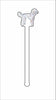CMS-1419-C4 Poodle White Stirrer | 0.125Acrylic Stirrer | Case of 4
