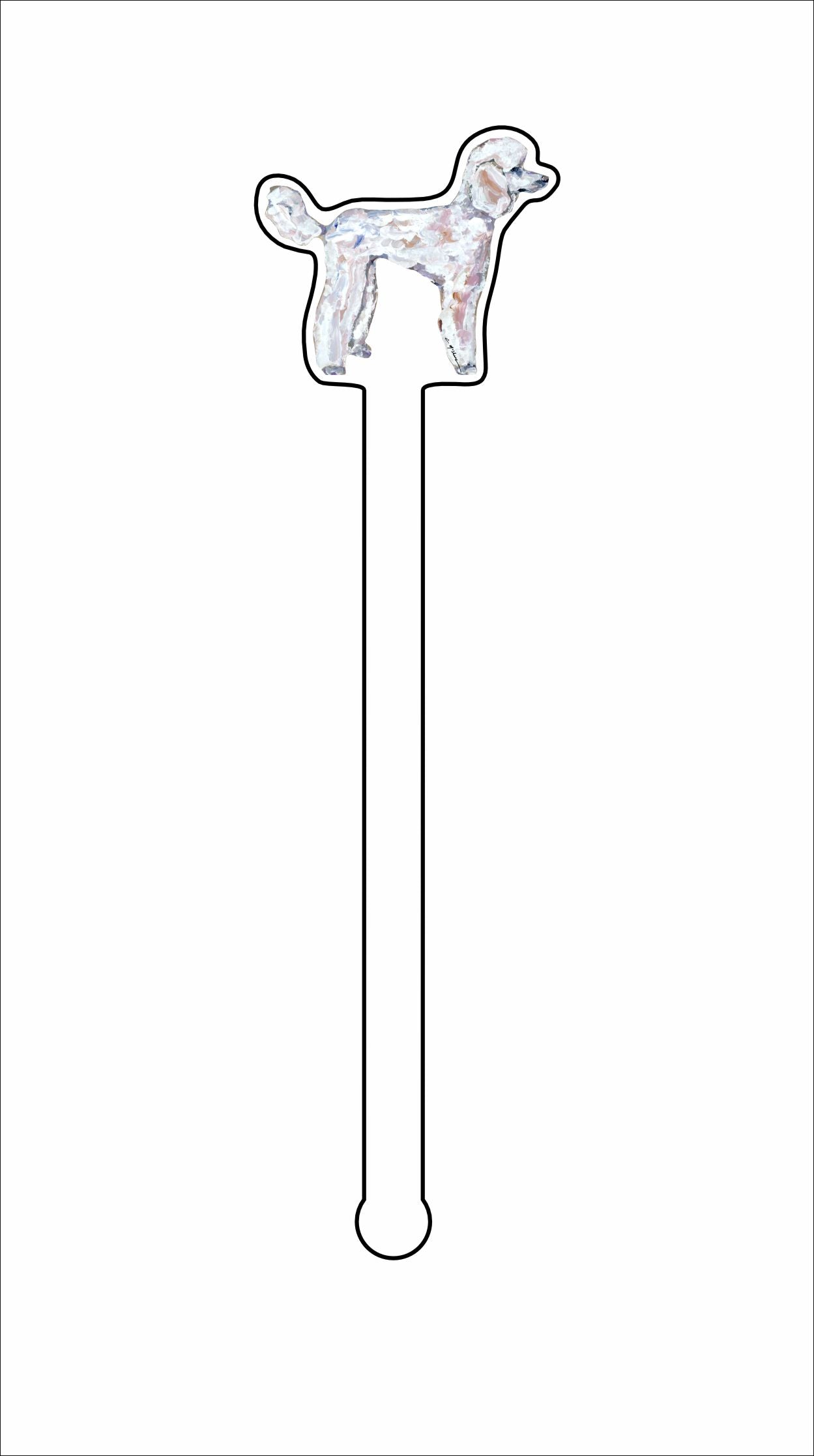 CMS-1419-C4 Poodle White Stirrer | 0.125Acrylic Stirrer | Case of 4