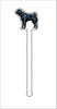 CMS-1420-C4 Pug black Stirrer | 0.125Acrylic Stirrer | Case of 4