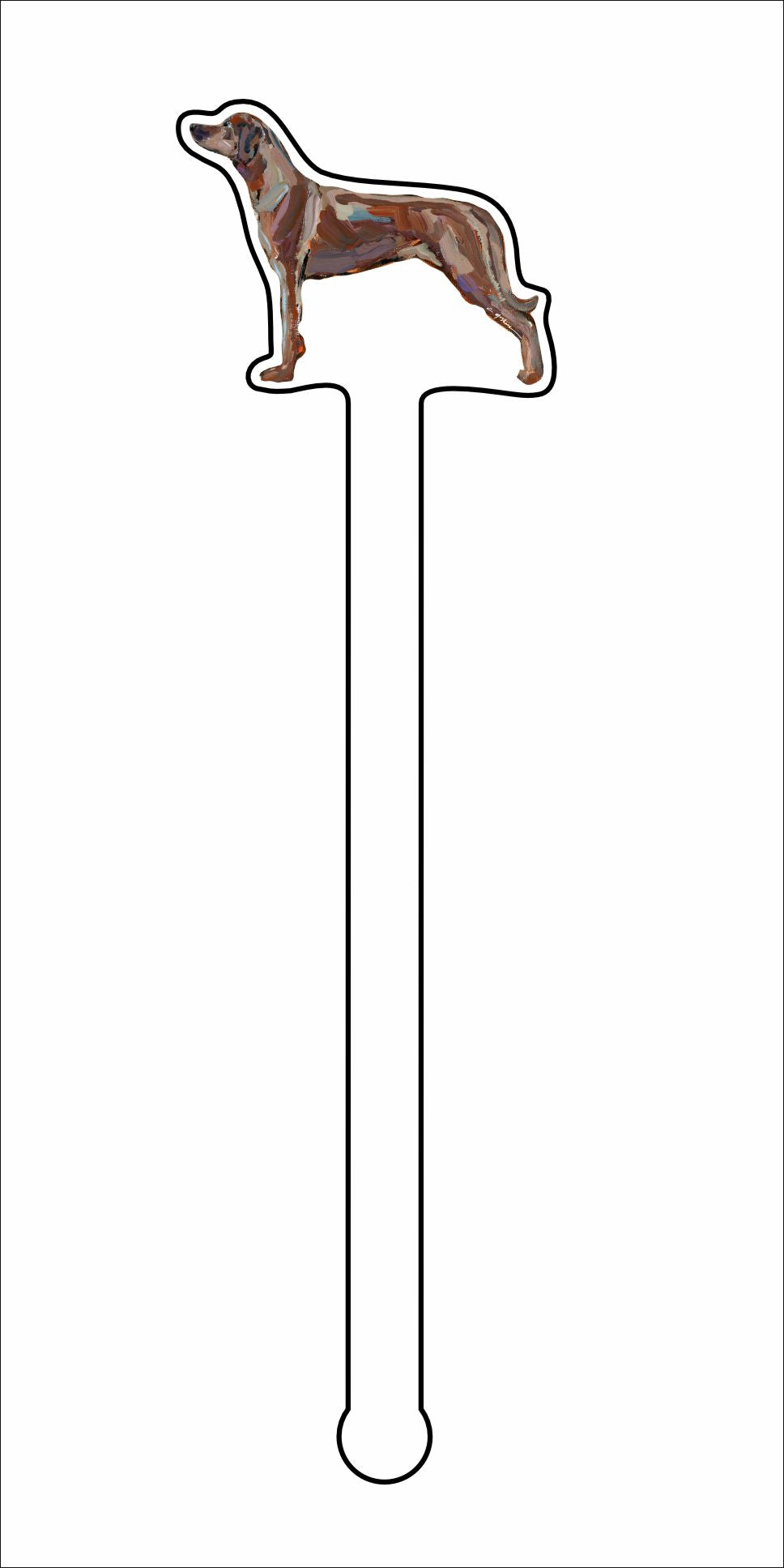 CMS-1421-C4 Pug fawn Stirrer | 0.125Acrylic Stirrer | Case of 4