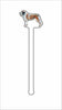 CMS-1425-C4 Saint Bernard Stirrer | 0.125Acrylic Stirrer | Case of 4
