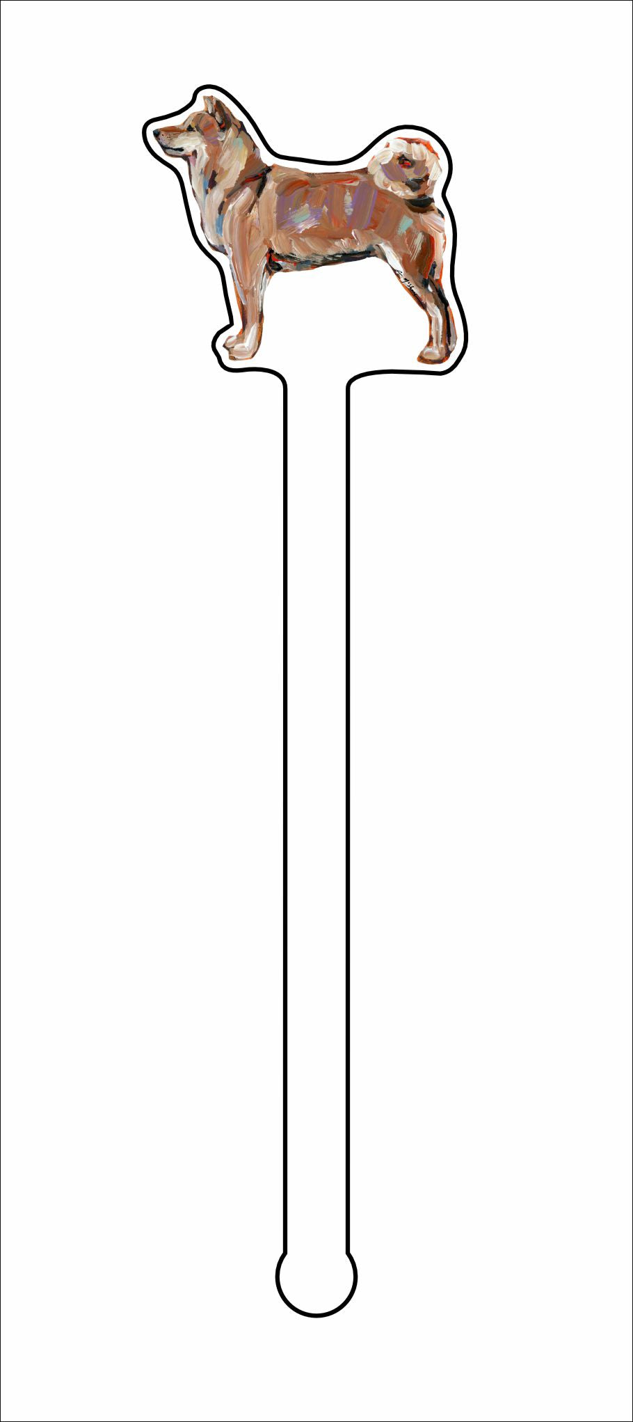 CMS-1431-C4 Shiba Inu Stirrer | 0.125Acrylic Stirrer | Case of 4