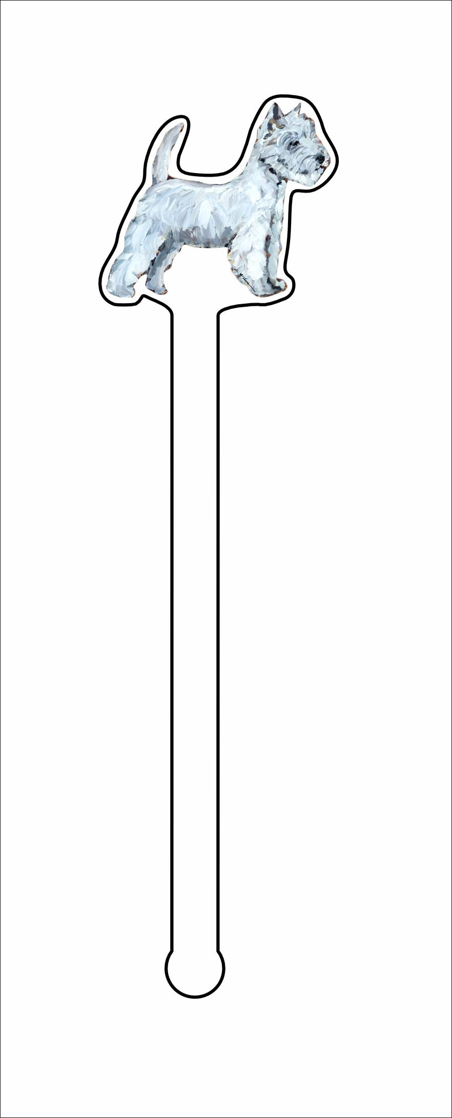 CMS-1438-C4 Westie Stirrer | 0.125Acrylic Stirrer | Case of 4