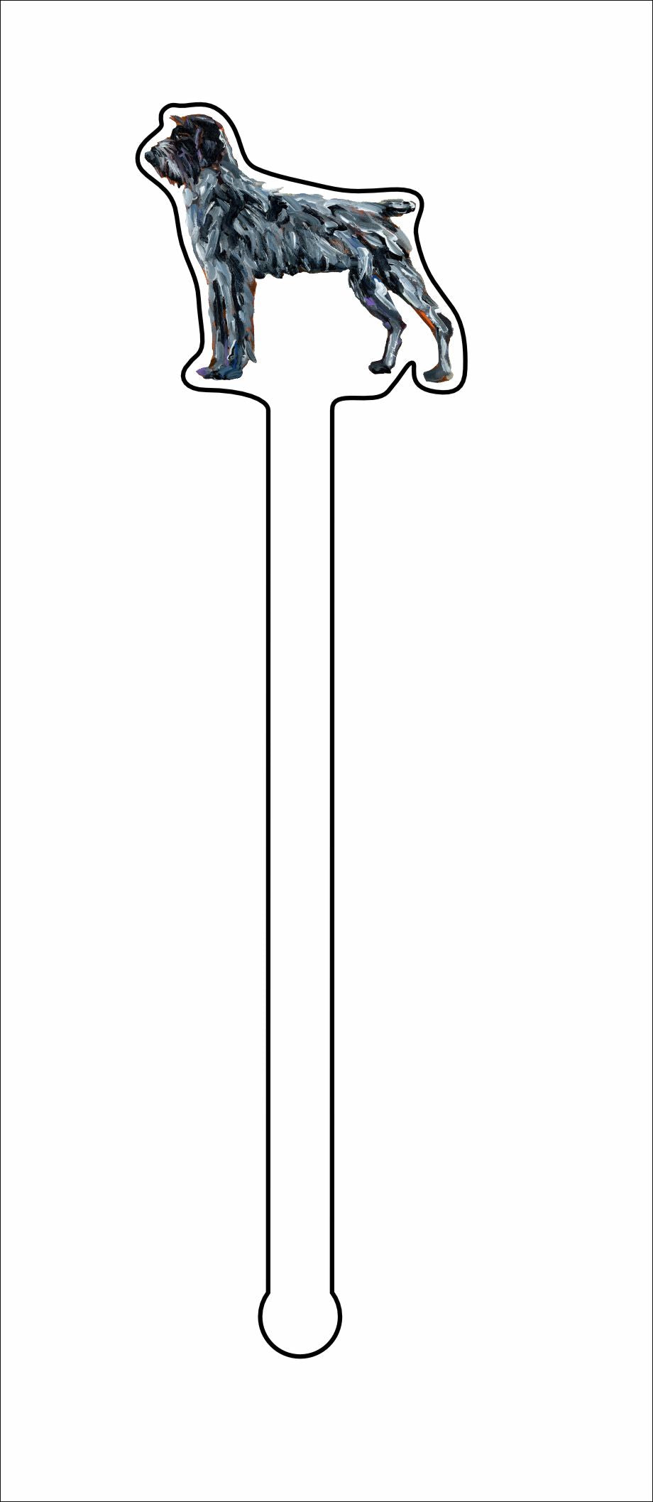 CMS-1440-C4 Wirehaired Pointing Griffon Stirrer | 0.125Acrylic Stirrer | Case of 4