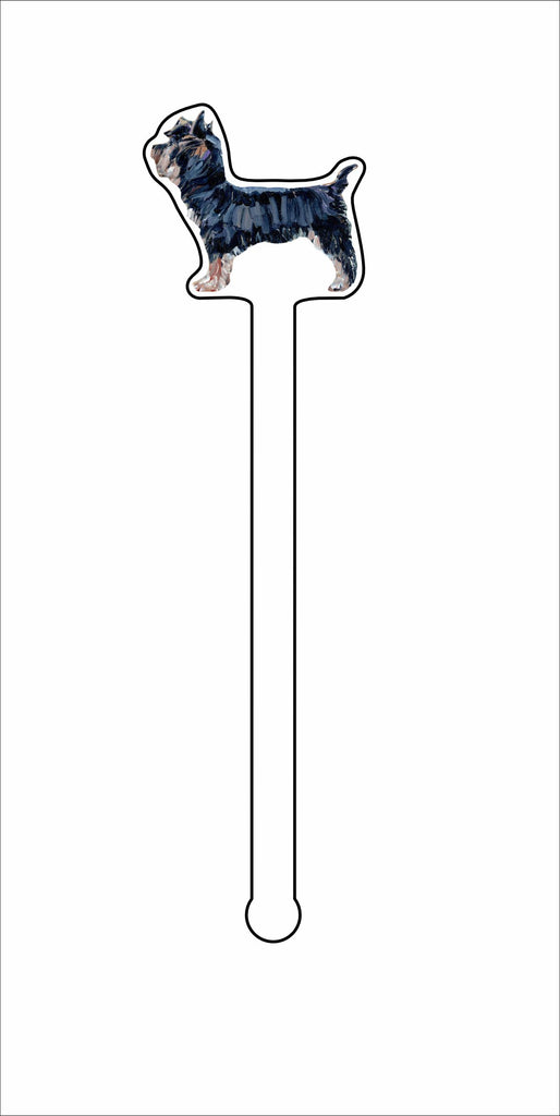 CMS-1441-C4 Yorkie Black & Tan Stirrer | 0.125Acrylic Stirrer | Case of 4