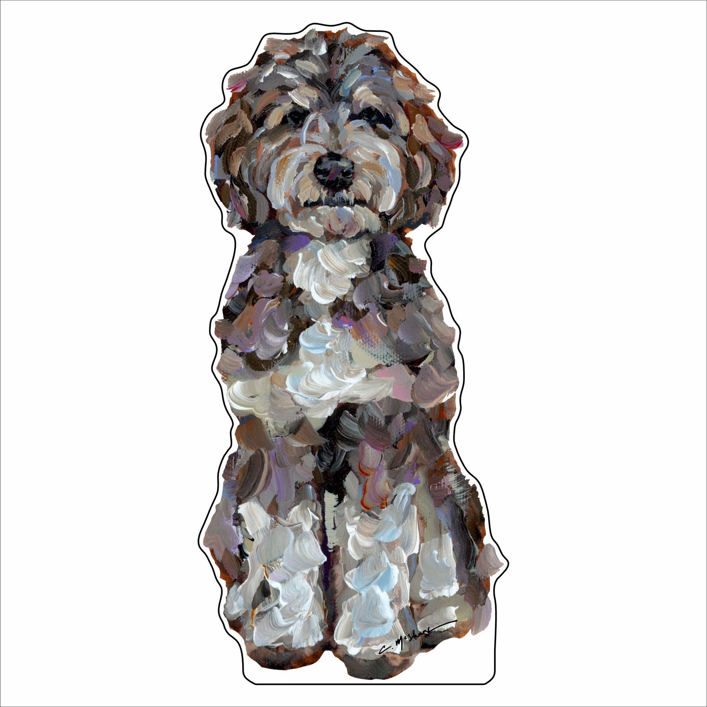 CMS-1446 Bernedoodle Love | 0.75Acrylic Contour |