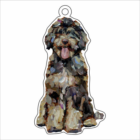 CMS-1451 Bernedoodle Chocolate Ornament | 0.25Acrylic Ornament | Mix & Match (10+)