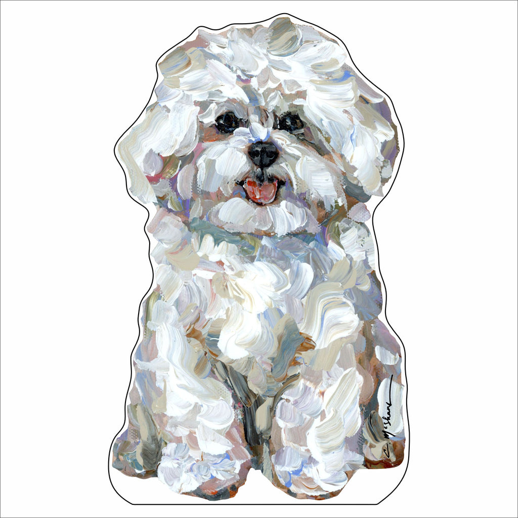 CMS-1455 Bichon Frise | 0.75Acrylic Contour |