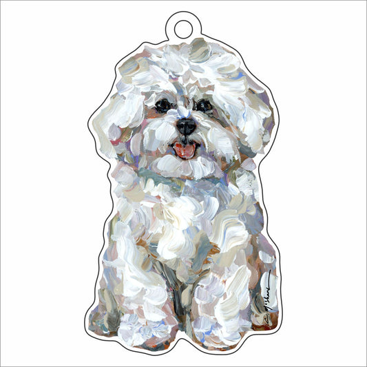 CMS-1457 Bichon Frise Ornament | 0.25Acrylic Ornament | Mix & Match (10+)