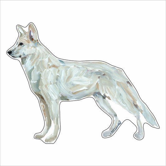 CMS-1458 German Shepherd White | 0.75Acrylic Contour | Case of 25