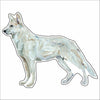 CMS-1459 German Shepherd White Mini | 0.50Acrylic Mini | Case of 25
