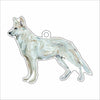CMS-1460 German Shepherd White Ornament | 0.25Acrylic Ornament | Mix & Match (10+)