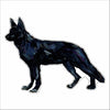 CMS-1461 German Shepherd Black | 0.75Acrylic Contour |