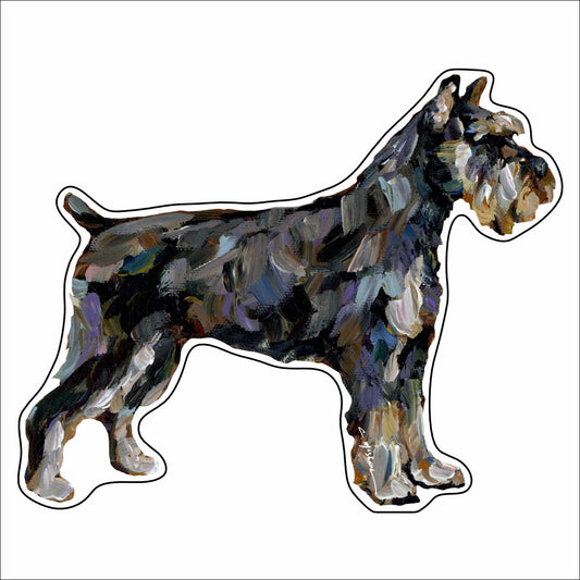 CMS-1465 Schnauzer Abstract Mini | 0.50Acrylic Mini | Case of 25