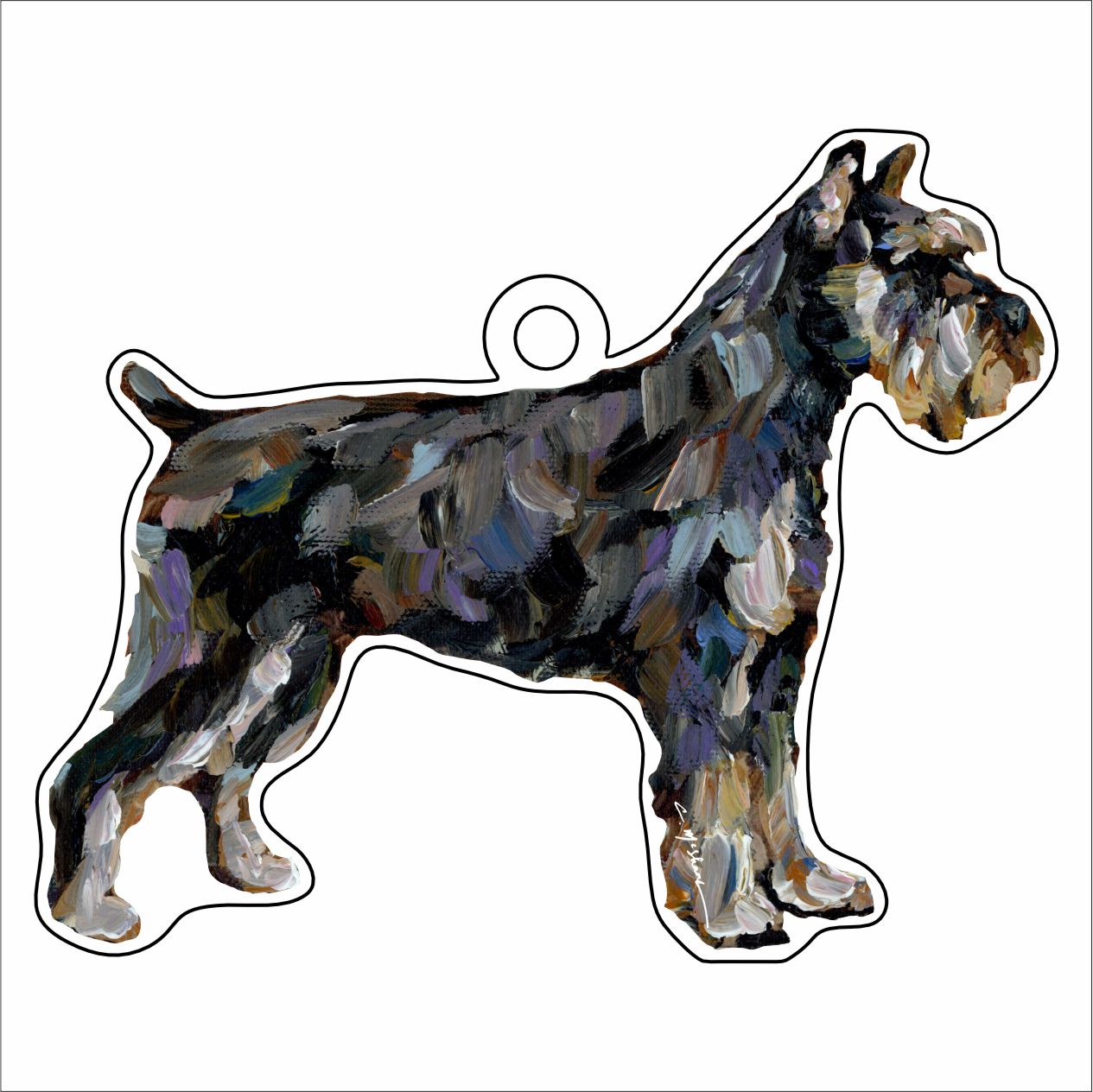 CMS-1467 Schnauzer Black | 0.75Acrylic Contour |