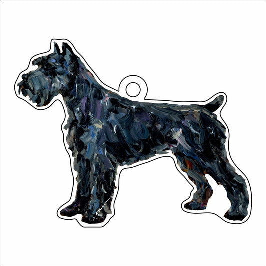 CMS-1469 Schnauzer Black Ornament | 0.25Acrylic Ornament | Mix & Match (10+)