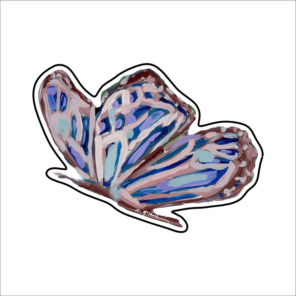 CMS-1489 Butterfly Purple Sticker | Removable | Case of 10