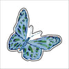 CMS-1490 Butterfly Dark Blue Sticker | Removable | Case of 10