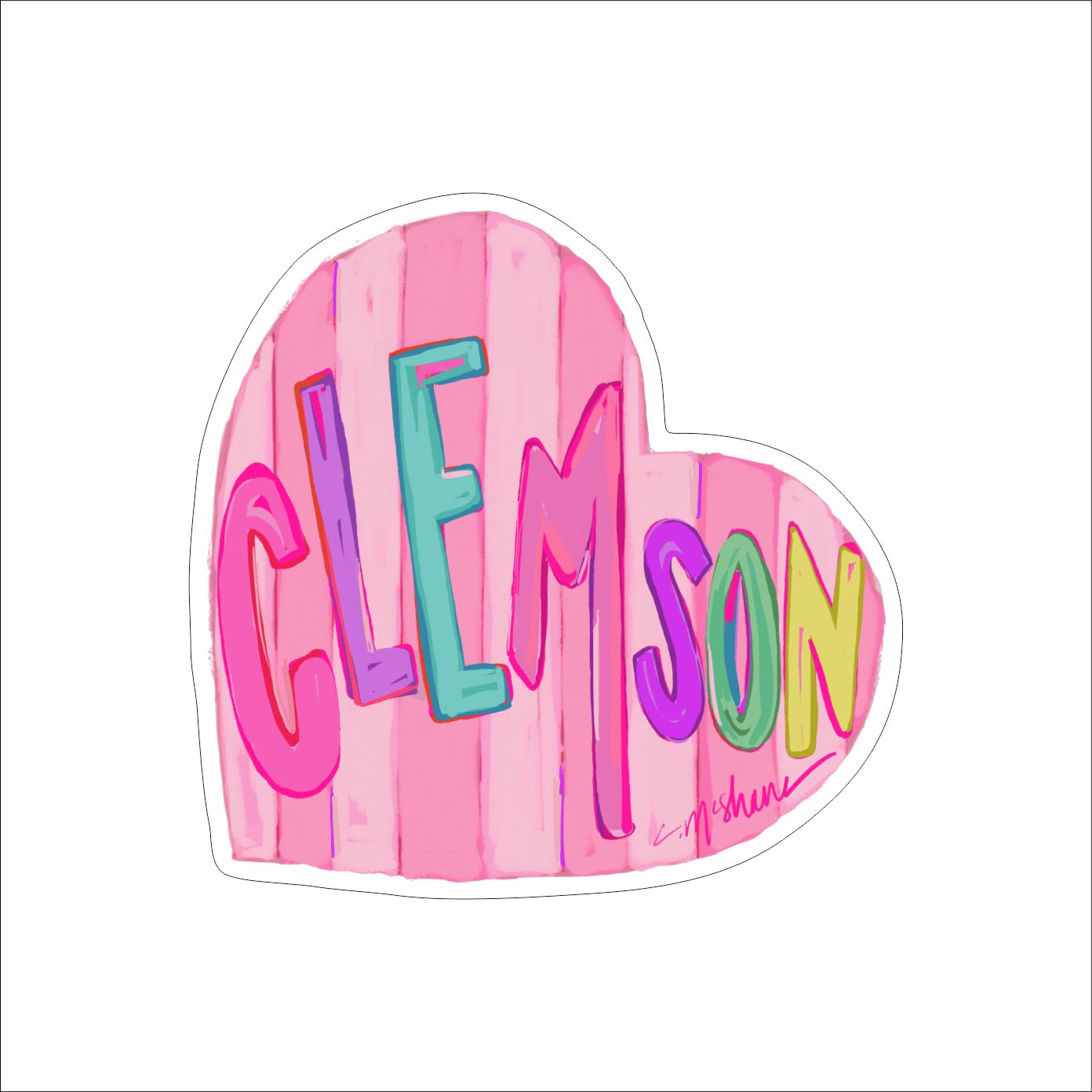 CMS-1533 Clemson LOVE Magnet | Set of 10