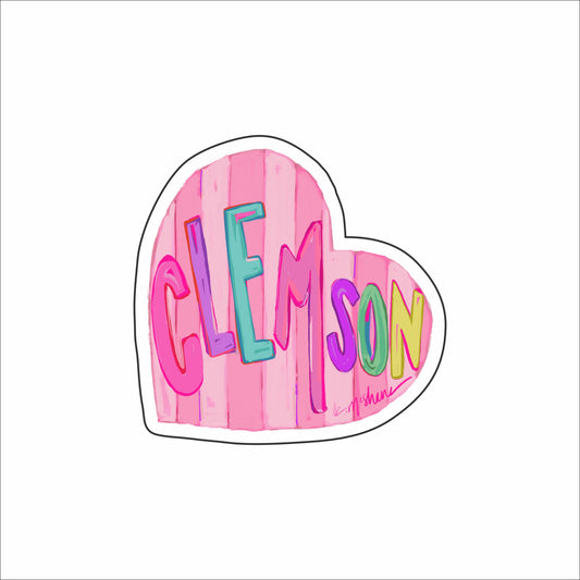 CMS-1534 Clemson LOVE Sticker | Set of 10