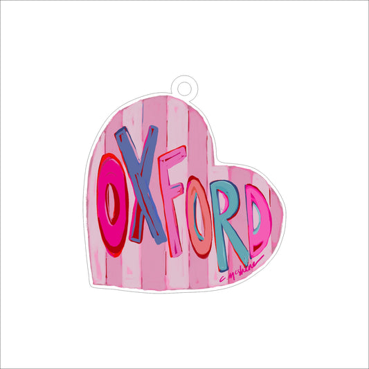 CMS-1537 Oxford LOVE Ornament | 0.25Acrylic Ornament | Case of 25