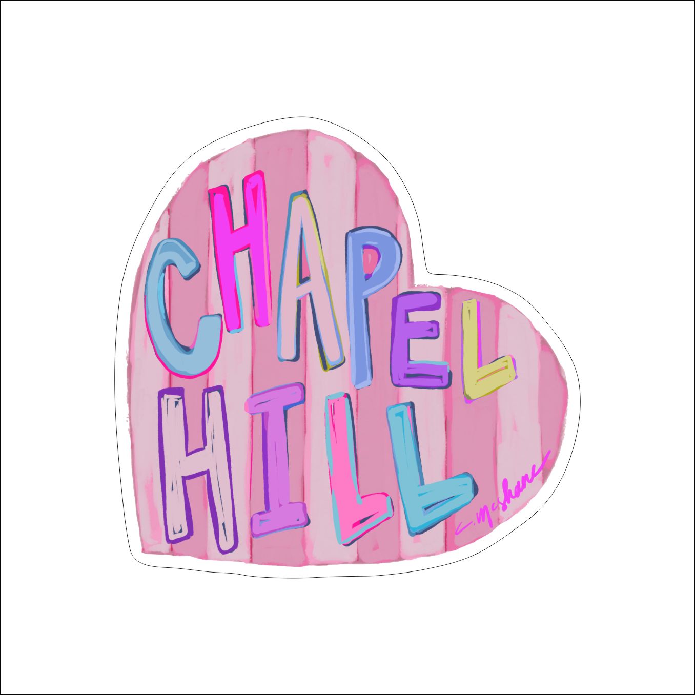 CMS-1543 Chapel Hill LOVE Magnet | Set of 10
