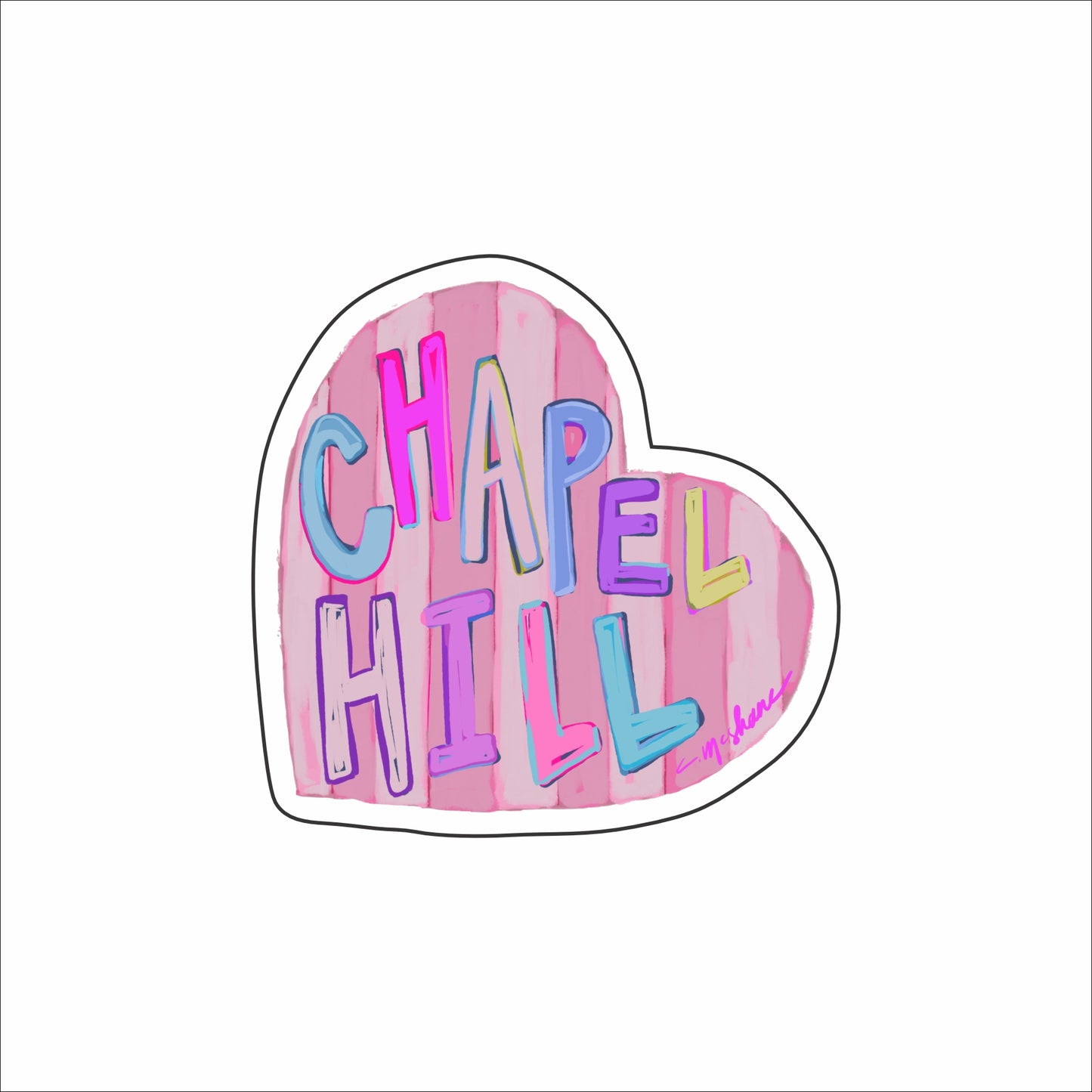 CMS-1544 Chapel Hill LOVE Sticker | Set of 10
