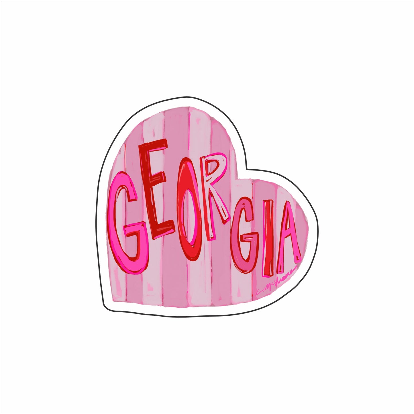 CMS-1559 Georgia LOVE Sticker | Set of 10