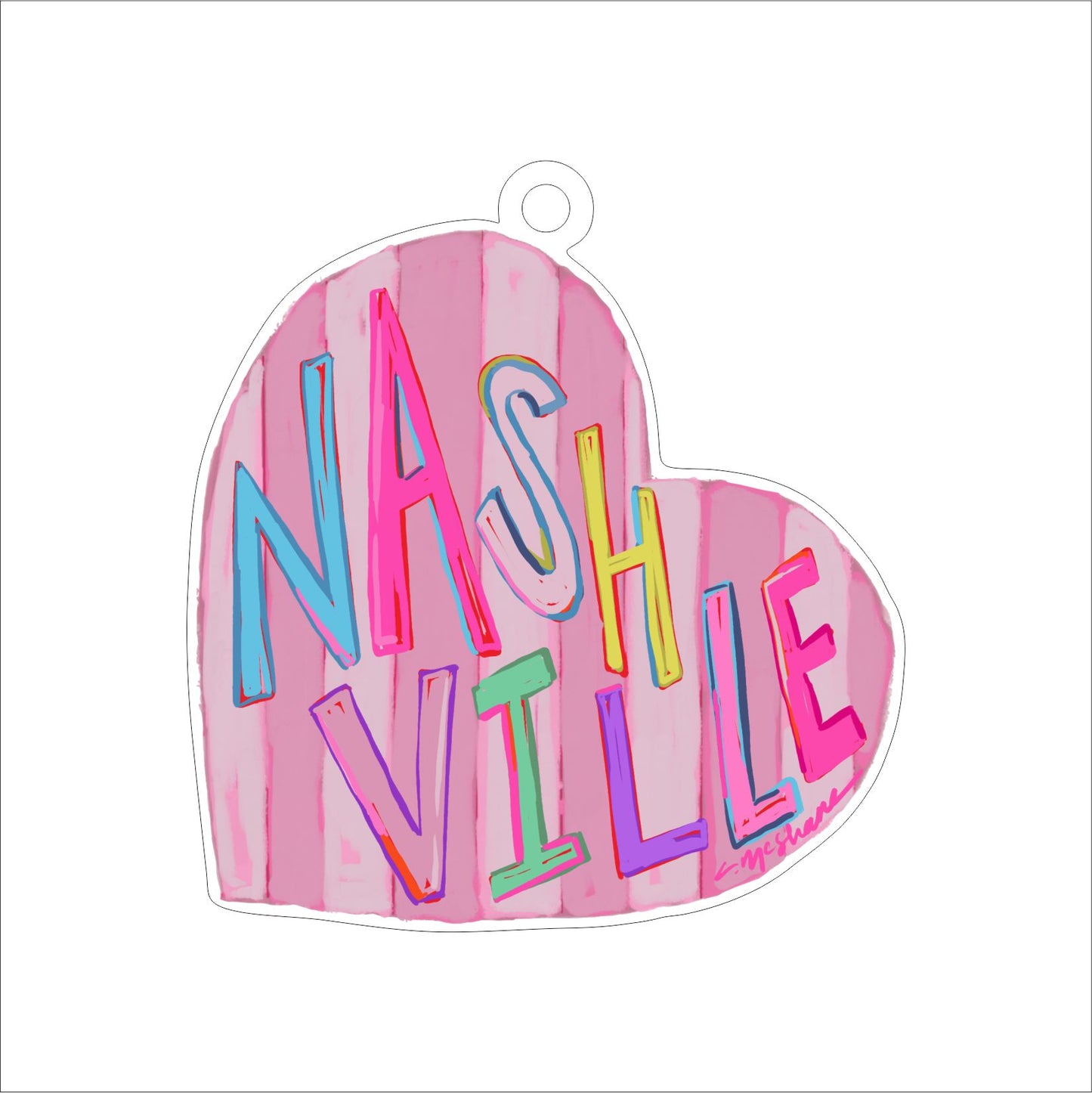 CMS-1562 Nashville LOVE Ornament | 0.25Acrylic Ornament