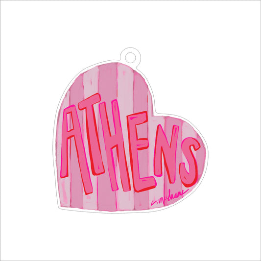 CMS-1567 Athens LOVE Ornament | 0.25Acrylic Ornament | Case of 25