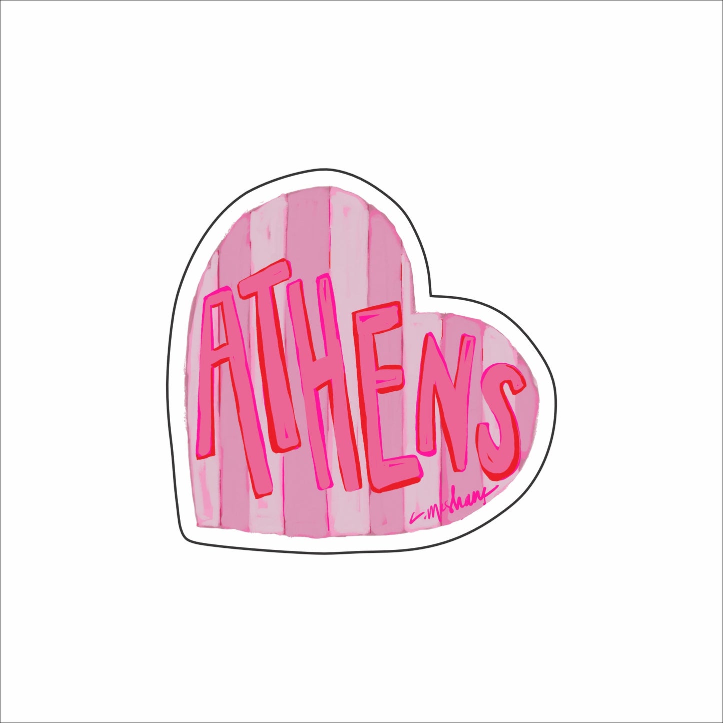 CMS-1569 Athens LOVE Sticker | Set of 10