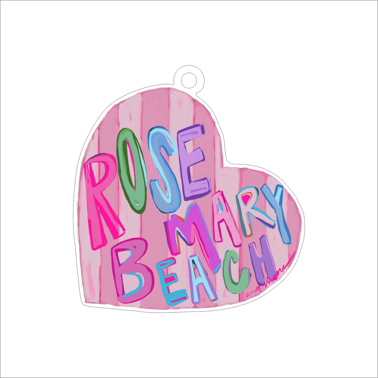 CMS-1572 Rosemary Beach LOVE Ornament | 0.25Acrylic Ornament