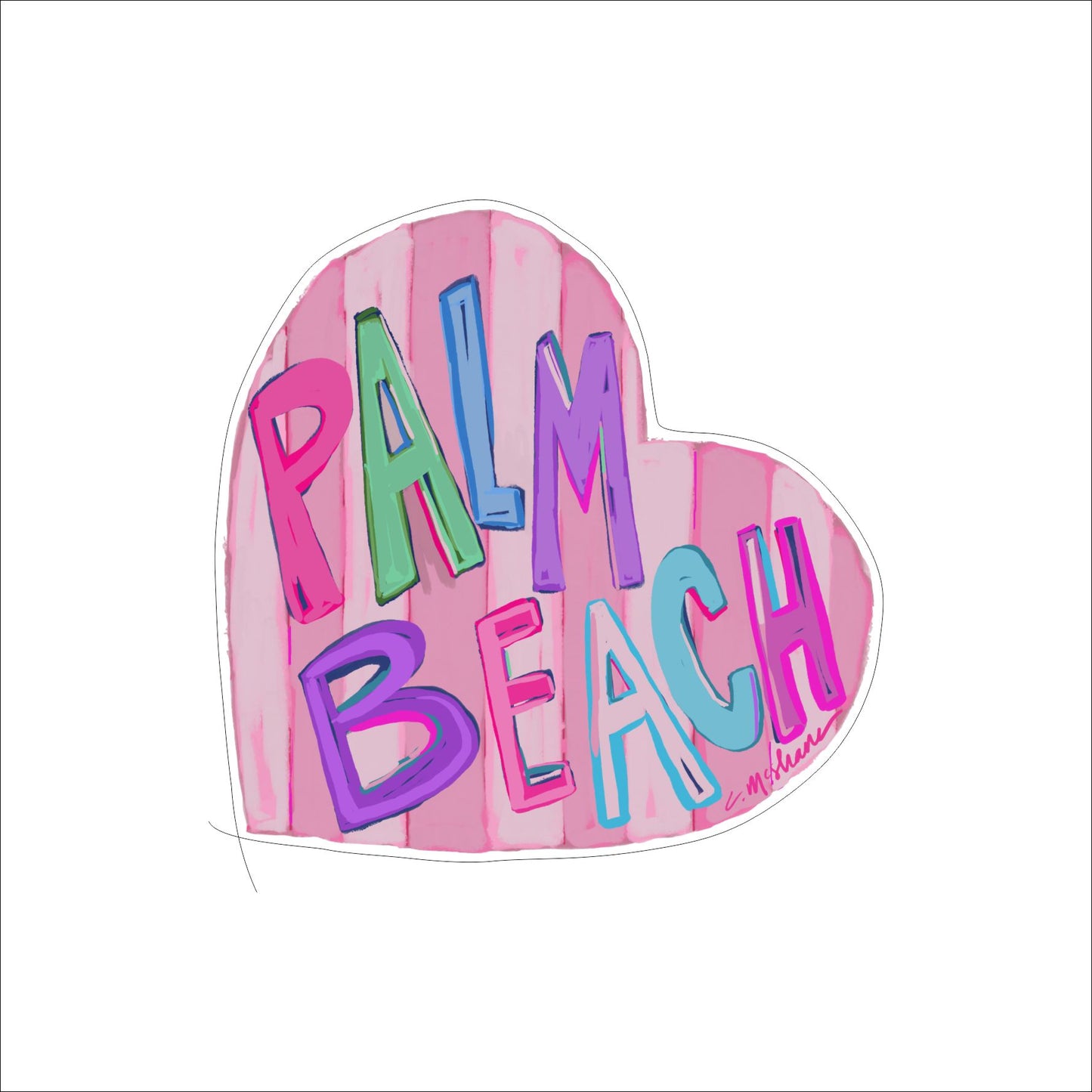 CMS-1576 Palm Beach LOVE Mini | 0.50Acrylic Mini | Case of 25