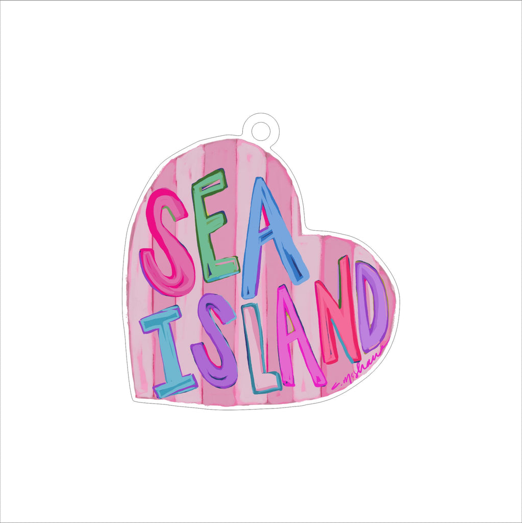 CMS-1582 Sea Island LOVE Ornament | 0.25Acrylic Ornament