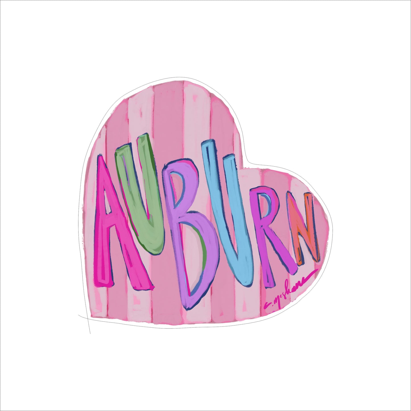 CMS-1590 Auburn LOVE | 0.75Acrylic Contour |