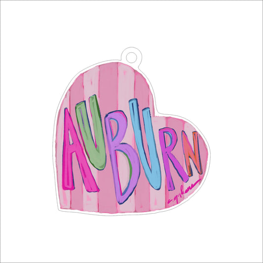 CMS-1592 Auburn LOVE Ornament | 0.25Acrylic Ornament | Case of 25
