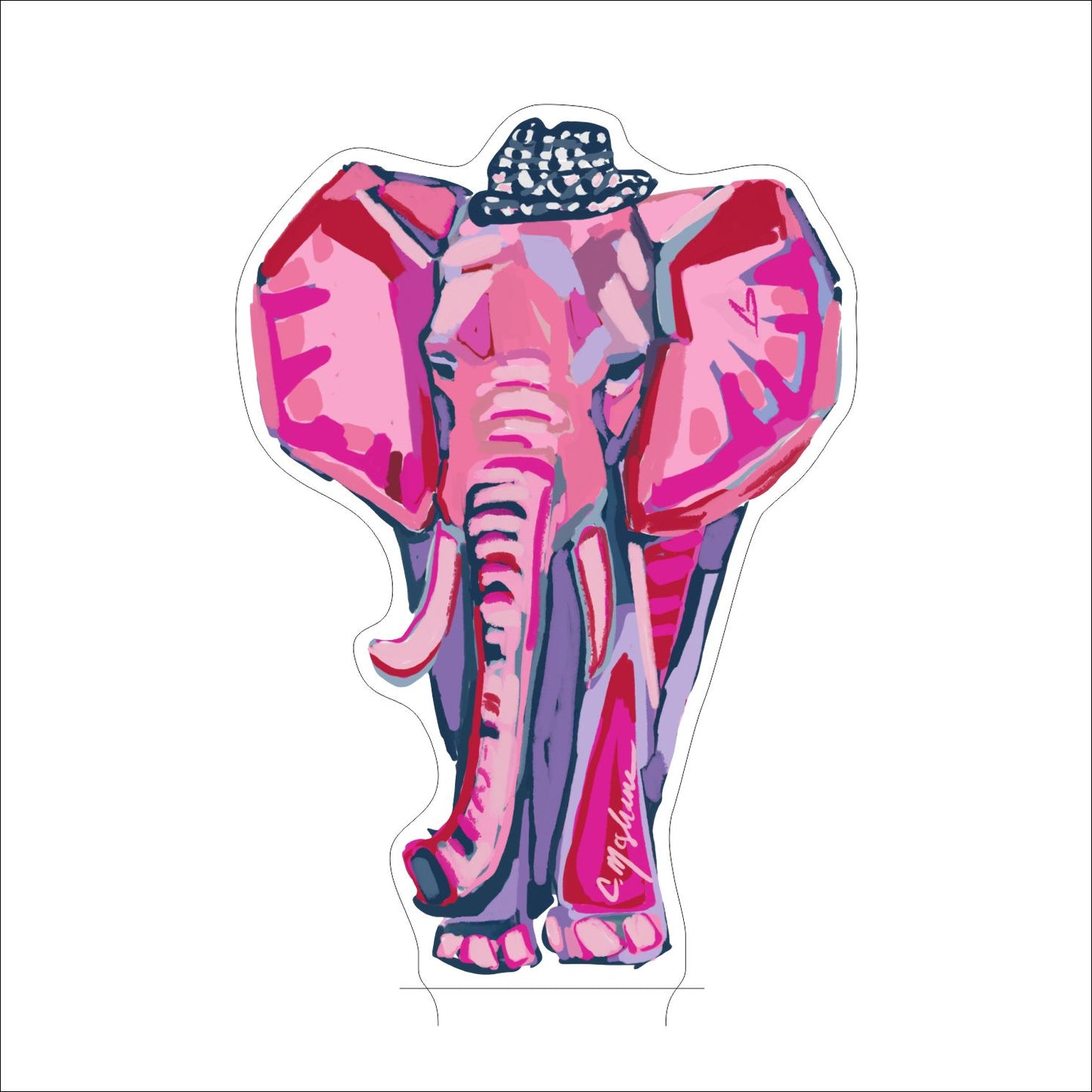 CMS-1601 Elephant LOVE Mini | 0.50Acrylic Mini | Case of 25