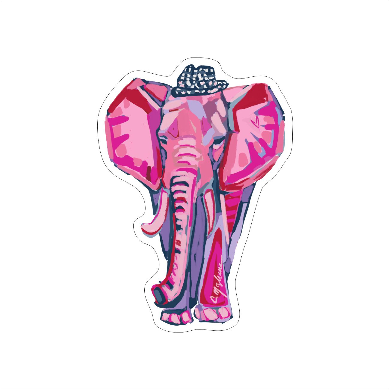 CMS-1603 Elephant LOVE Magnet | Set of 10