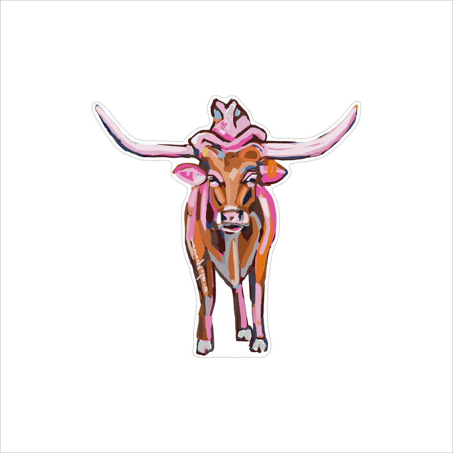 CMS-1605 Longhorn LOVE | 0.75Acrylic Contour |