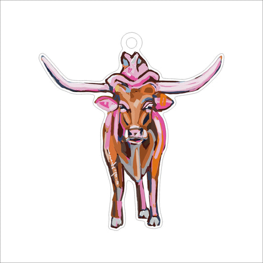 CMS-1607 Longhorn LOVE Ornament | 0.25Acrylic Ornament | Case of 25