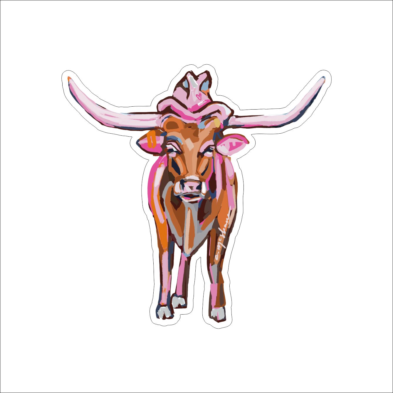 CMS-1608 Longhorn LOVE Magnet | Set of 10
