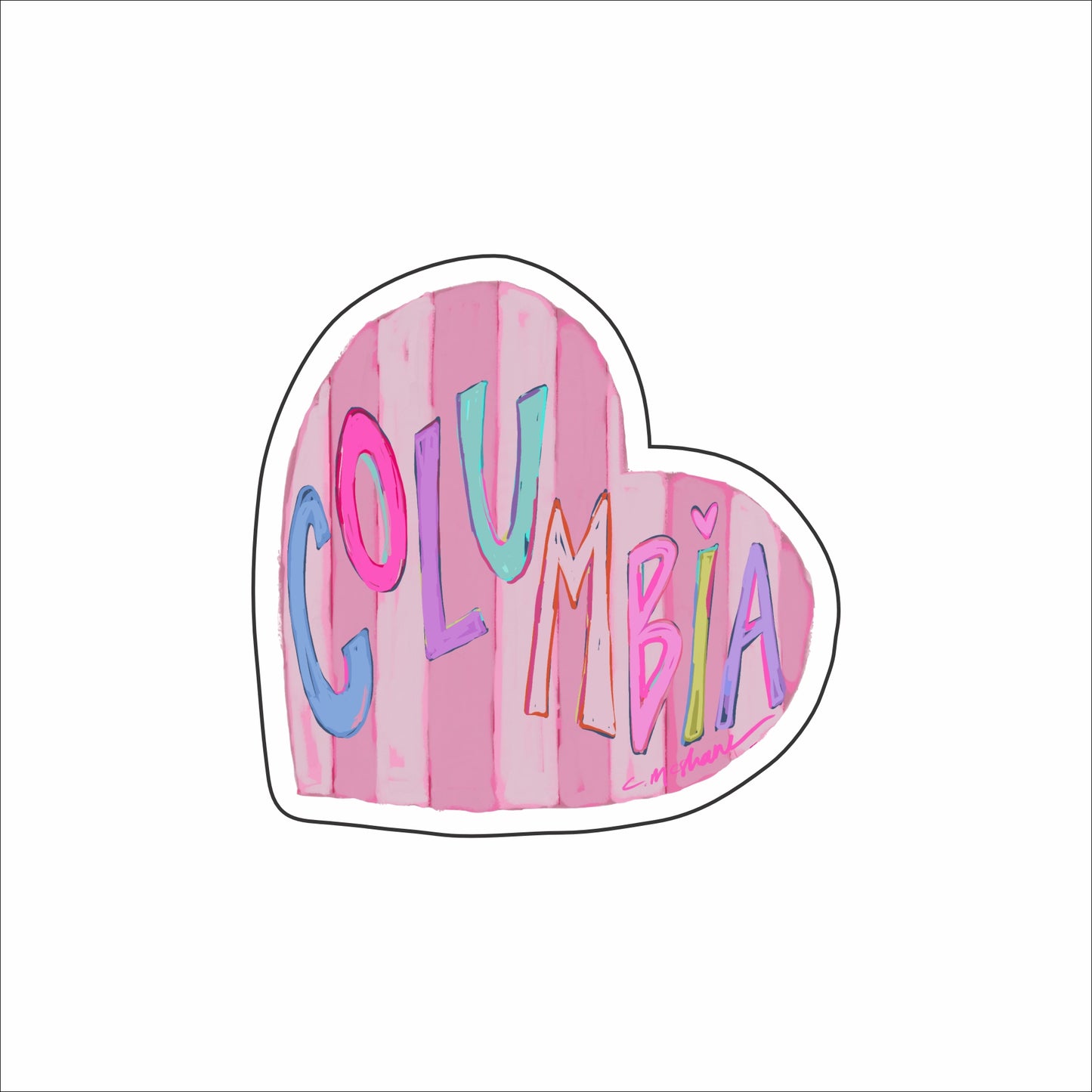 CMS-1619 Columbia LOVE Sticker | Set of 10