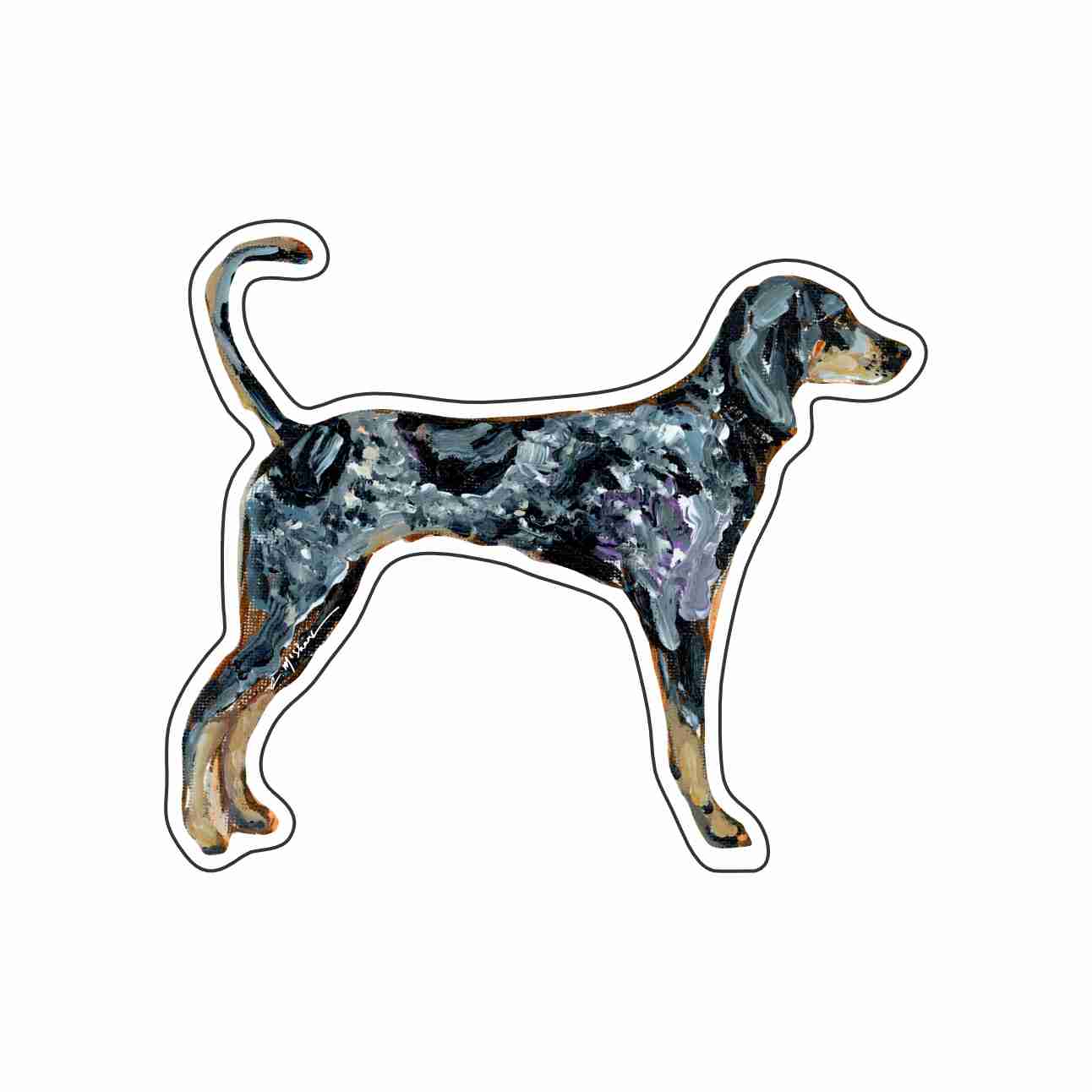 CMS-1631-C10 Bluetick Coonhound Magnet | 0.125Acrylic Magnet | Set of 10