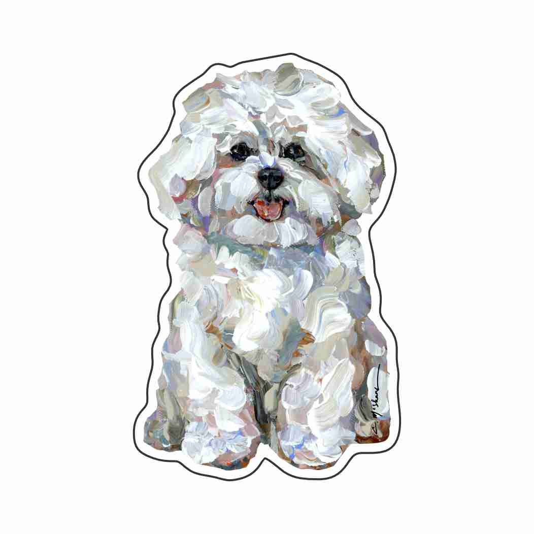 CMS-1636-C10 Bichon Frise Magnet | 0.125Acrylic Magnet | Set of 10