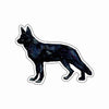 CMS-1637-C10 German Shepherd Black Magnet | 0.125Acrylic Magnet | Set of 10