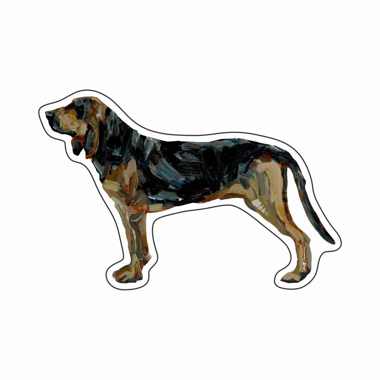 CMS-1640-C10 Bloodhound Magnet | 0.125Acrylic Magnet | Set of 10